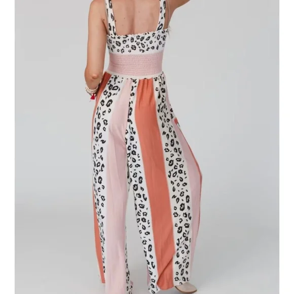 NWOT SERENDIPITY ANIMAL PRINT JUMPSUIT Size L - Picture 2 of 13